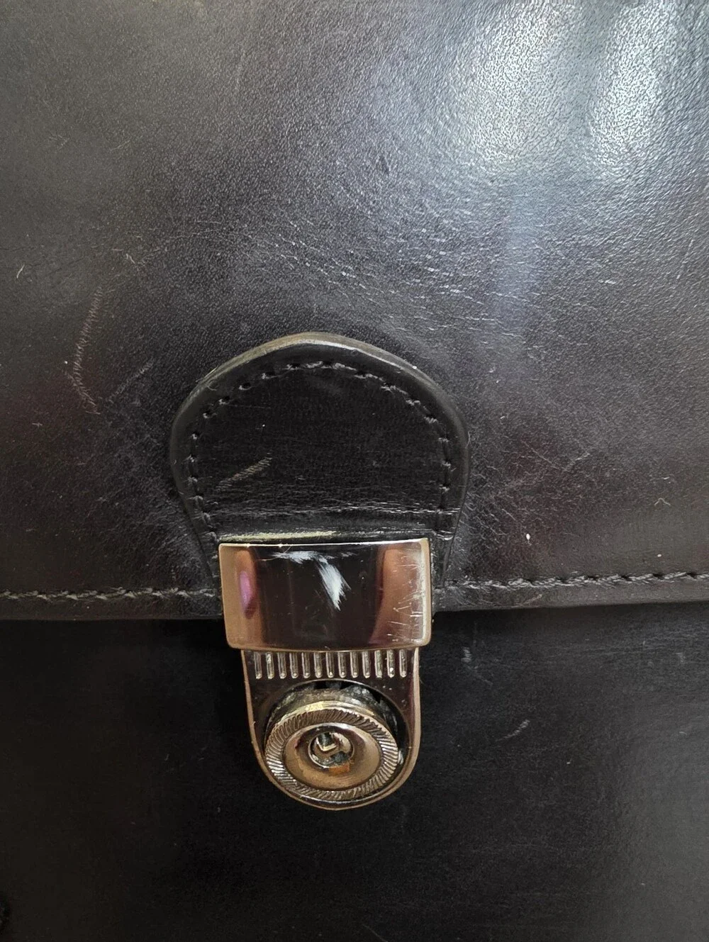 Classic Black Leather Briefcase With Shoulder Strap - Men Or Womens Work Bag